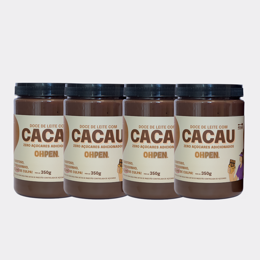 Kit 4x Doce de Leite com Cacau OHPEN Zero