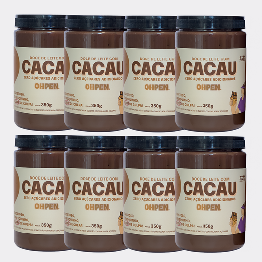 Kit 8x Doce de Leite com Cacau OHPEN Zero